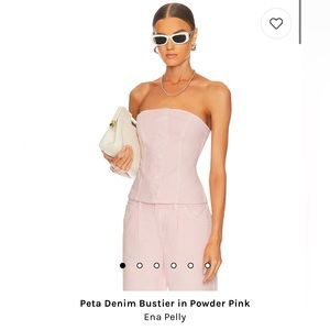 Ena Pelly PETA Denim bustier and jean - US 6
